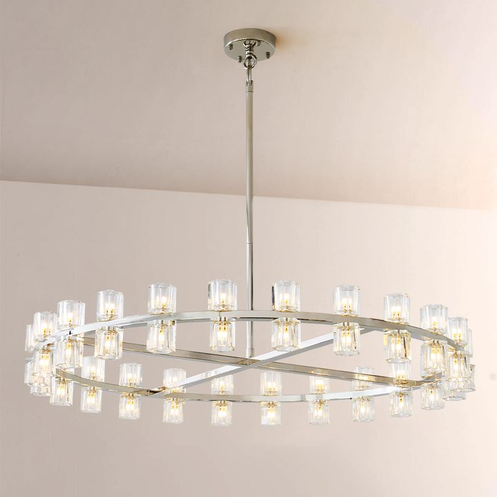 Felix Crystal Shades Round Chandelier 48"