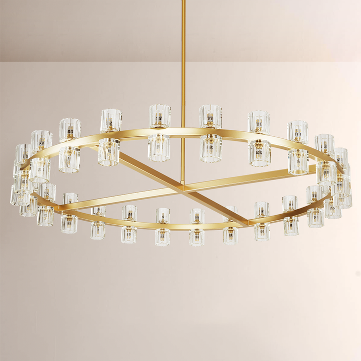 Felix Crystal Shades Round Chandelier 48"