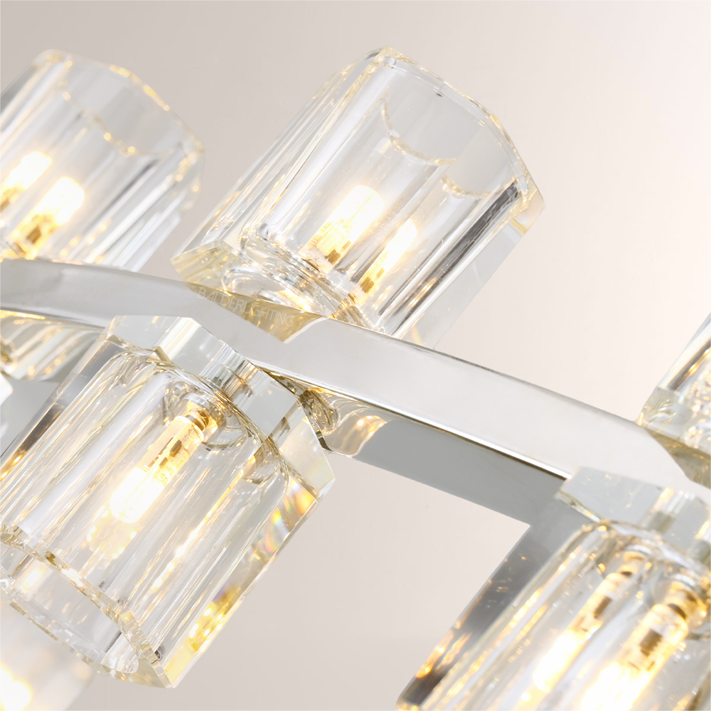 Felix Crystal Shades Round Chandelier 48"