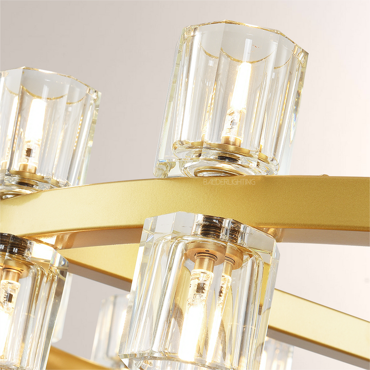 Felix Crystal Shades Round Chandelier 60"