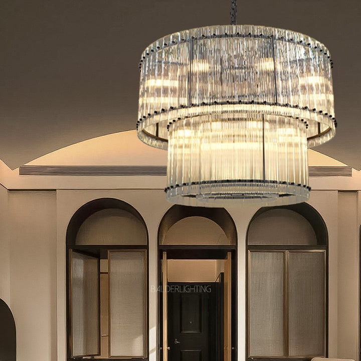 Mervin 2-Tier Round Chandelier 37"