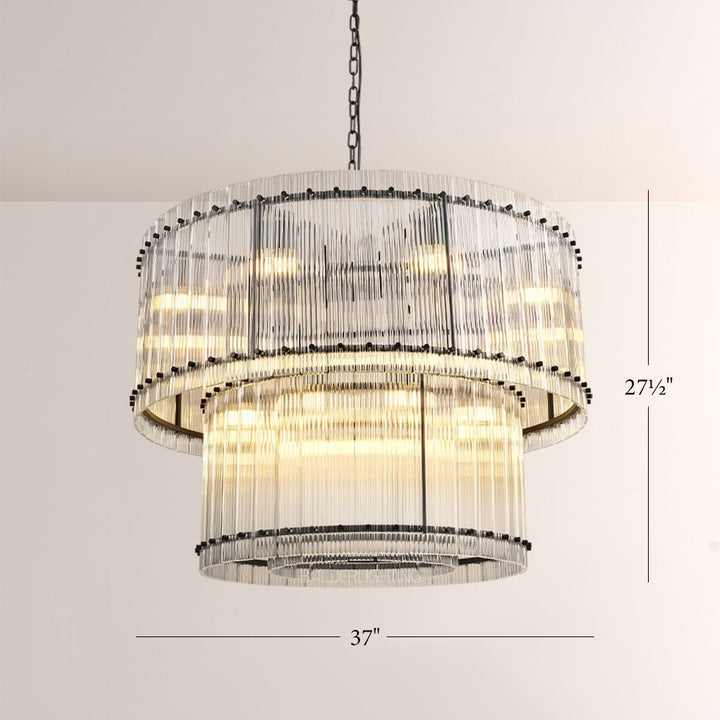 Mervin 2-Tier Round Chandelier 37"