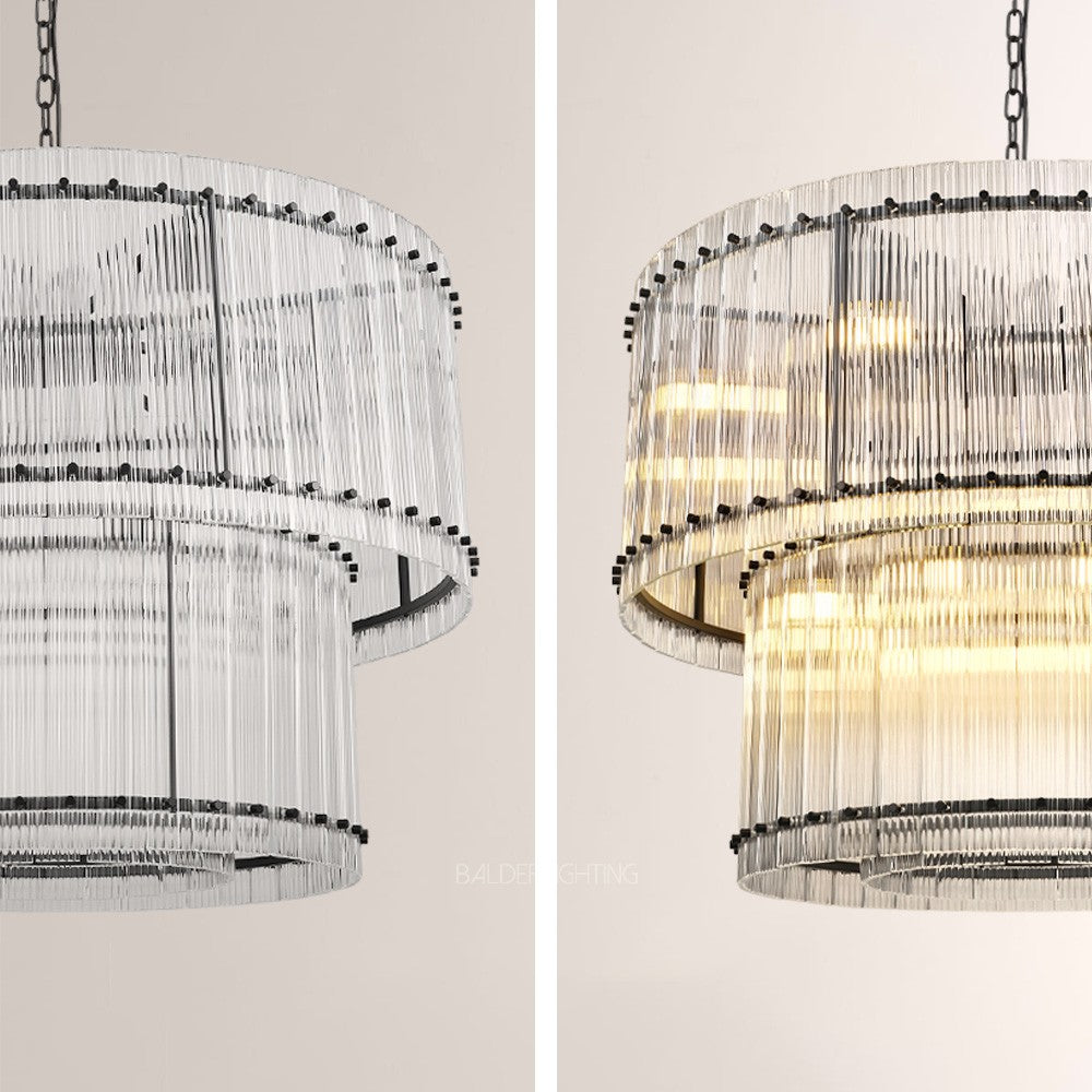 Mervin 2-Tier Round Chandelier 37"