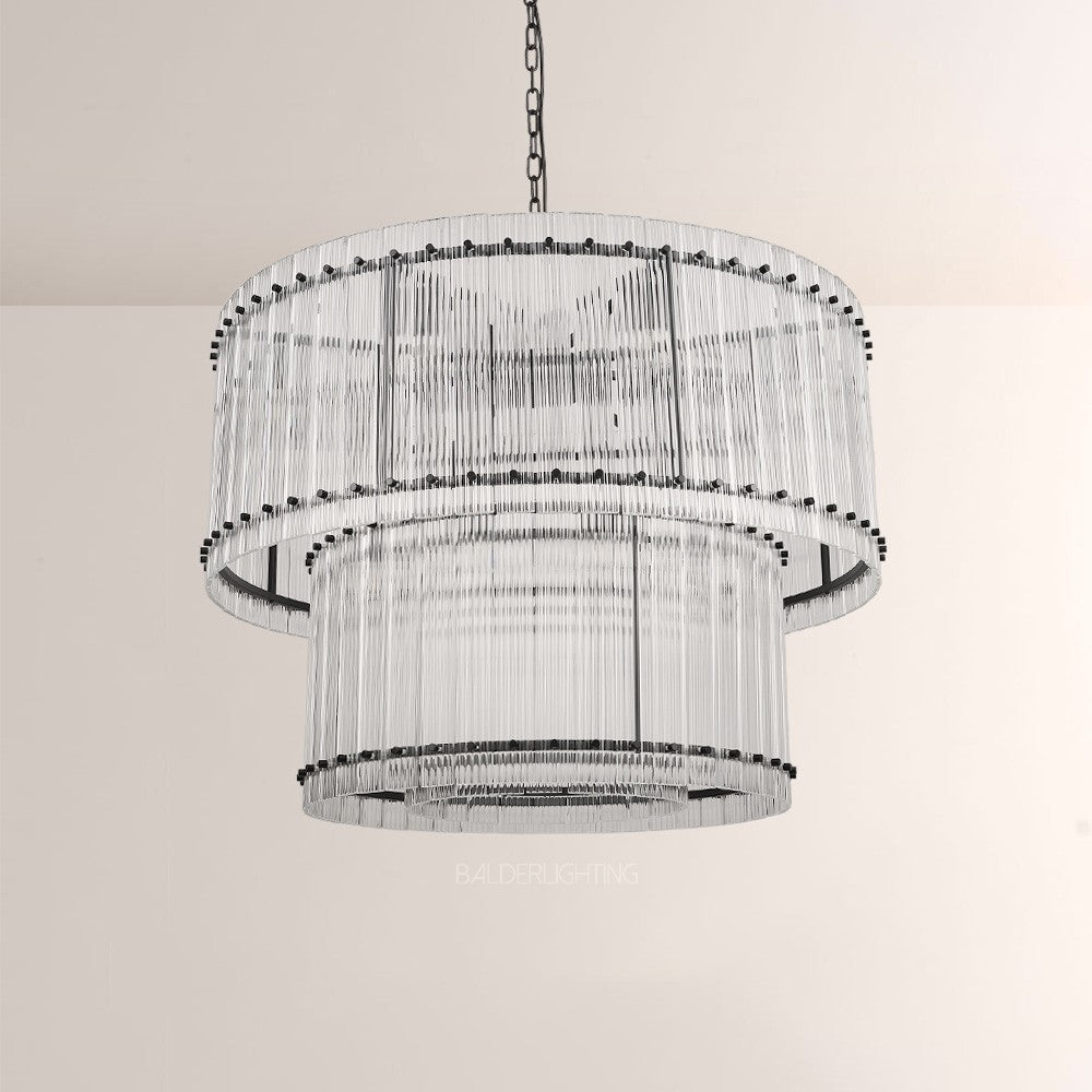 Mervin 2-Tier Round Chandelier 37"