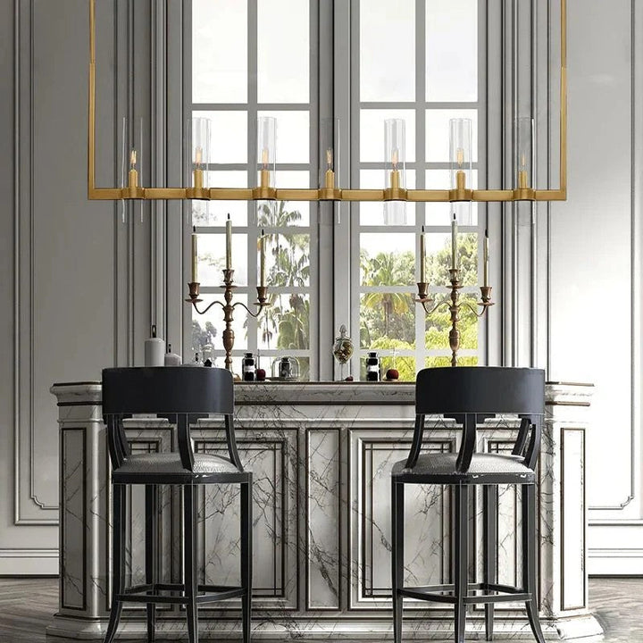 Rata Modern Fashion Glass Linear Chandelier 59"