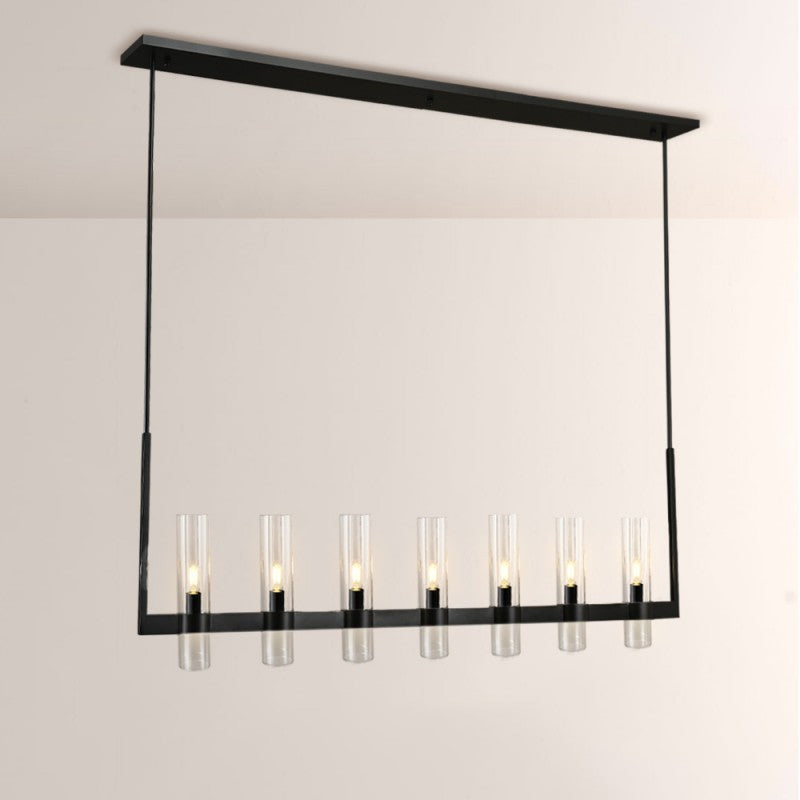 Rata Modern Fashion Glass Linear Chandelier 59"