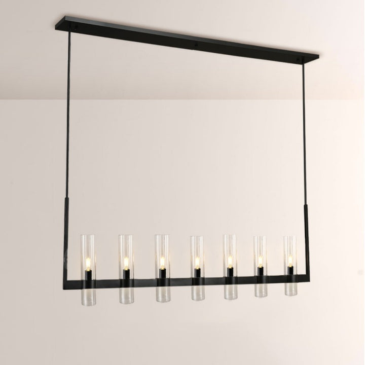 Rata Modern Fashion Glass Linear Chandelier 59"