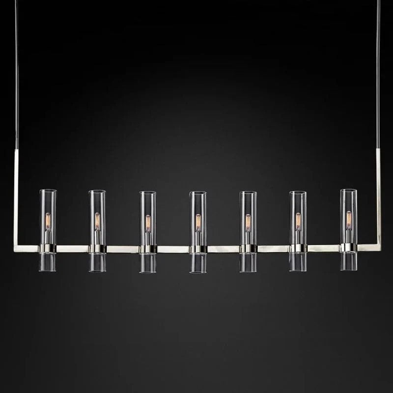 Rata Modern Fashion Glass Linear Chandelier 59"