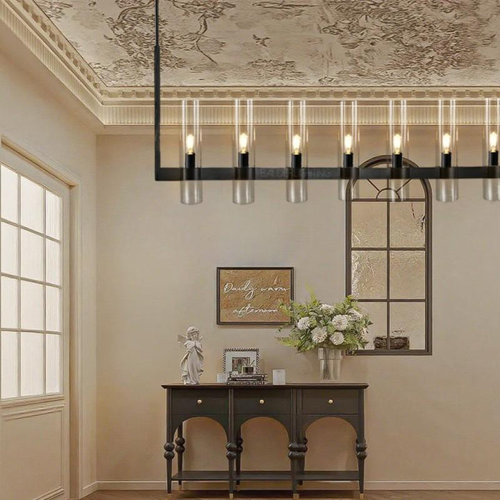 Rata Modern Fashion Glass Linear Chandelier 59"