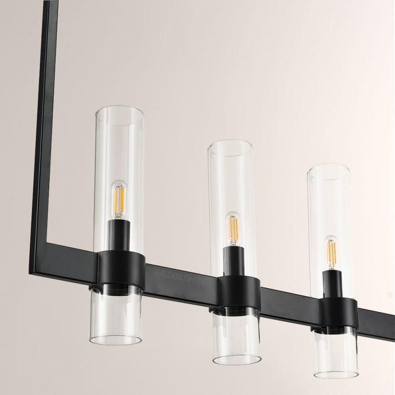 Rata Modern Fashion Glass Linear Chandelier 59"