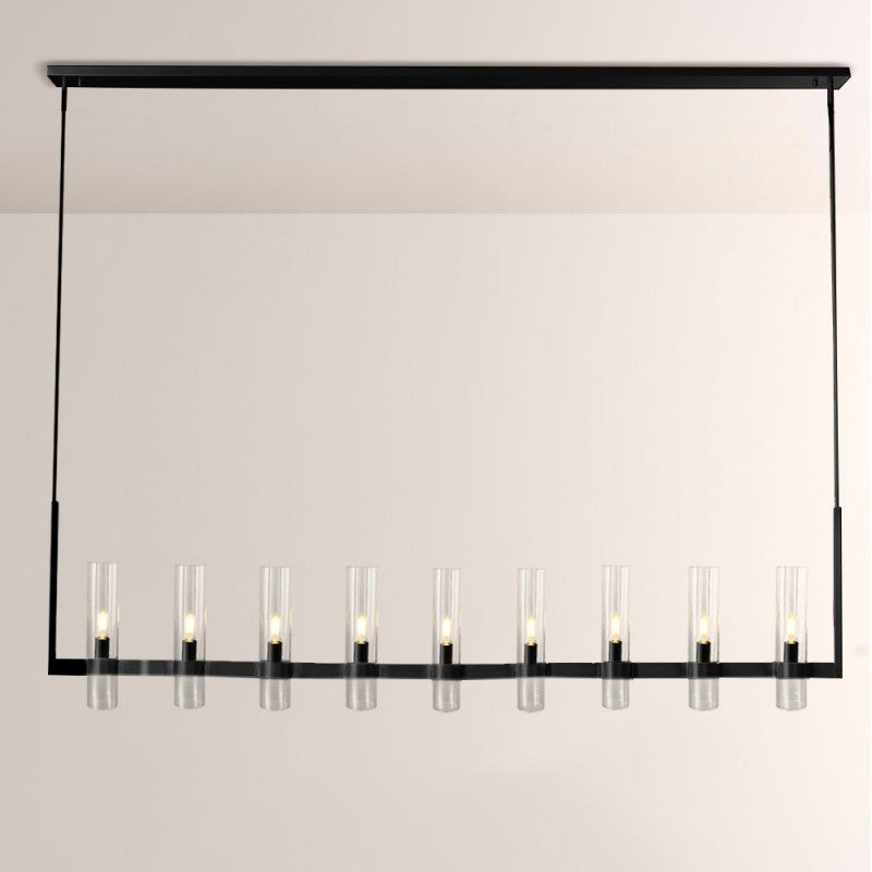 Rata Modern Fashion Glass Linear Chandelier 71"