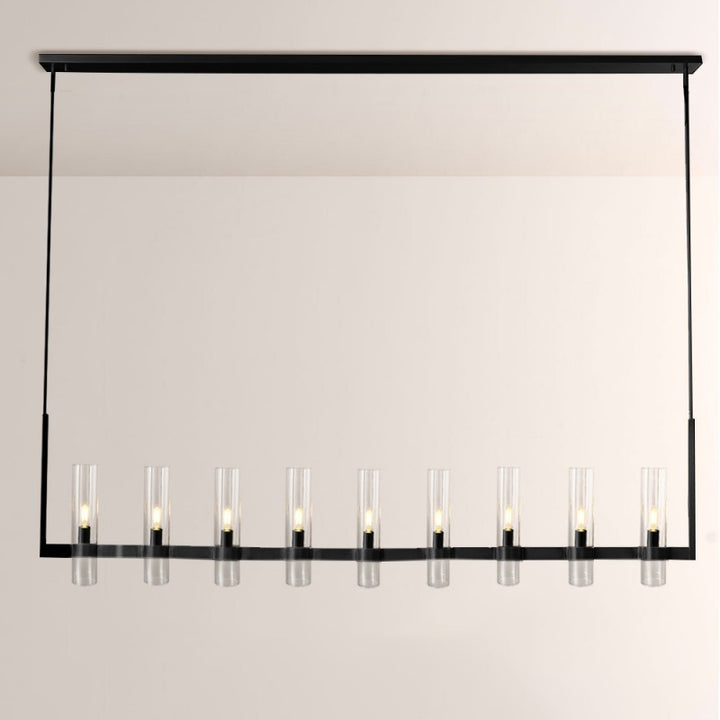 Rata Modern Fashion Glass Linear Chandelier 71"