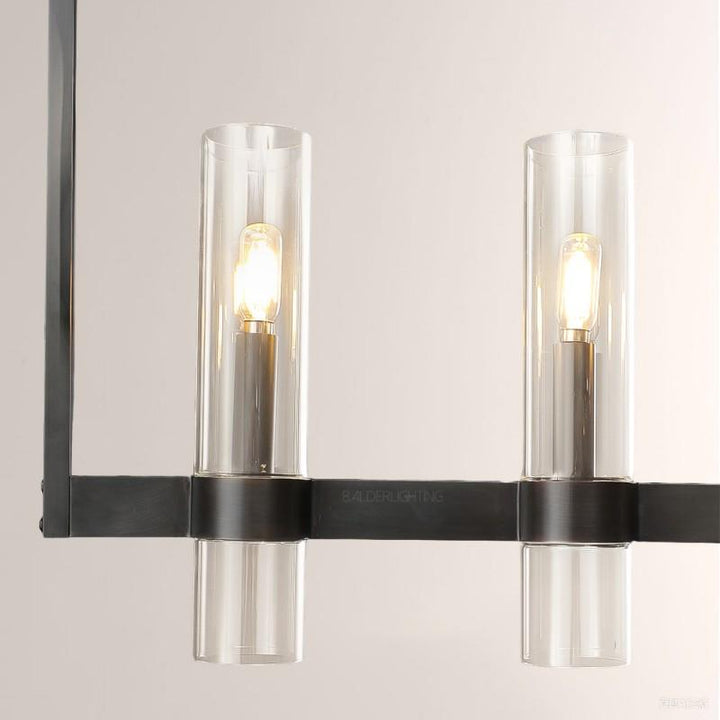 Rata Modern Fashion Glass Linear Chandelier 71"