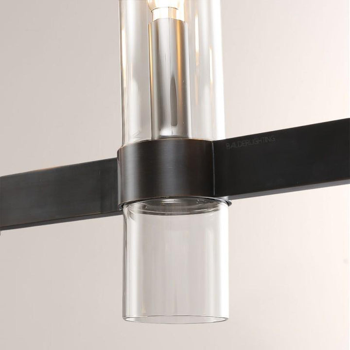 Rata Modern Fashion Glass Linear Chandelier 71"