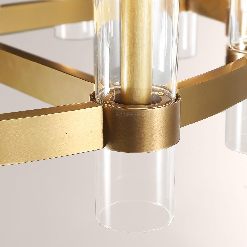 Rata Modern Fashion Glass Round Chandelier Light D36"