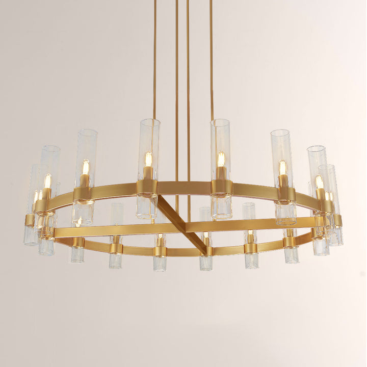 Rata Modern Fashion Glass Round Chandelier Light D48‘’