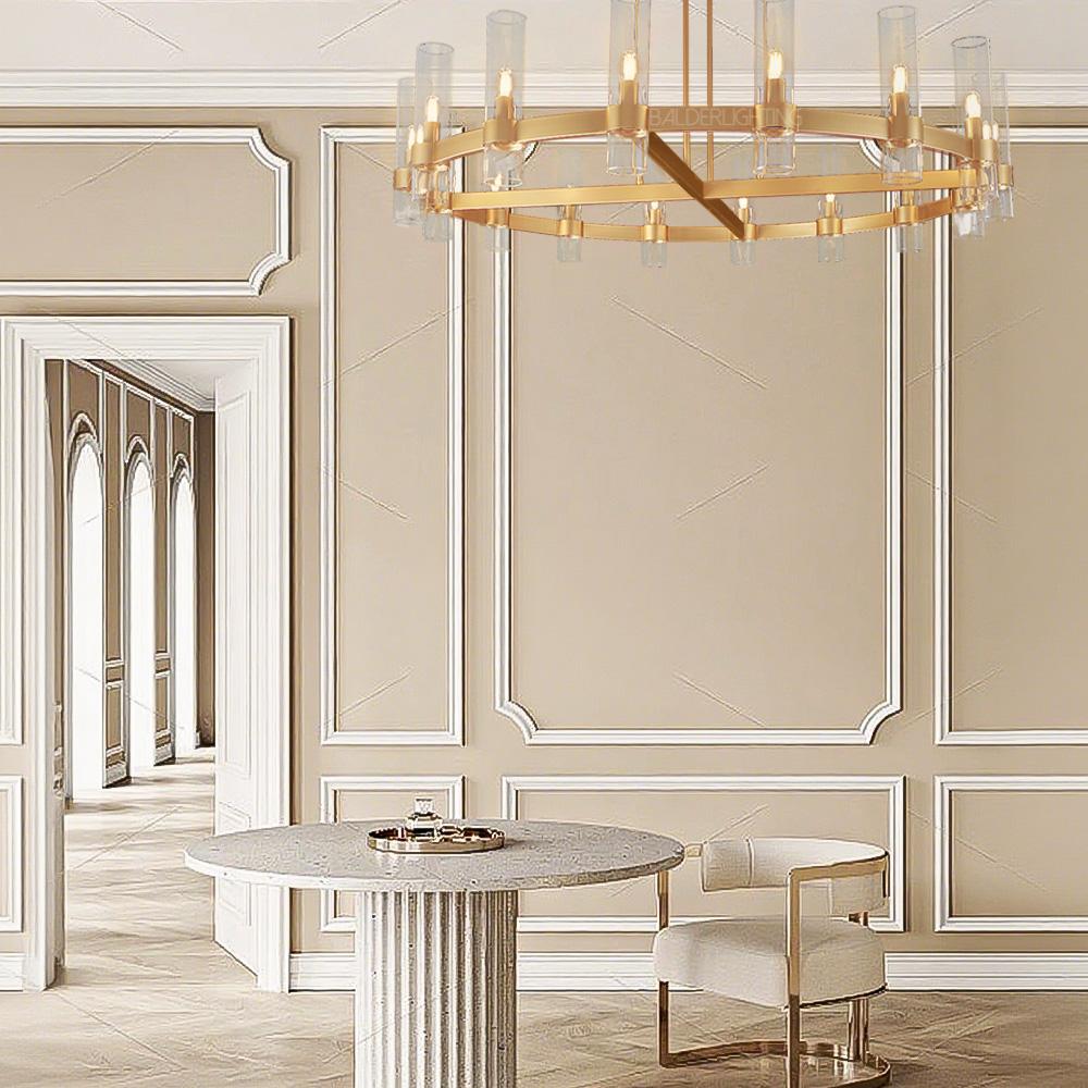 Rata Modern Fashion Glass Round Chandelier Light D48‘’