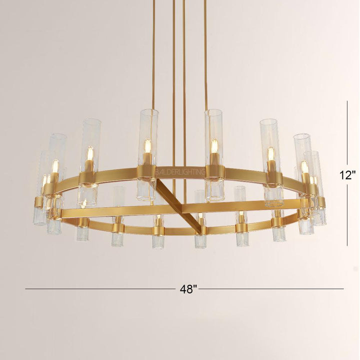 Rata Modern Fashion Glass Round Chandelier Light D48‘’
