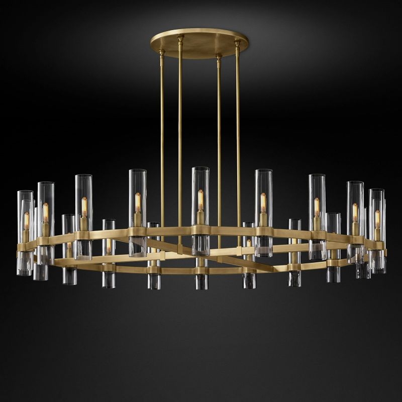 Rata Modern Fashion Glass Round Chandelier Light D60‘’