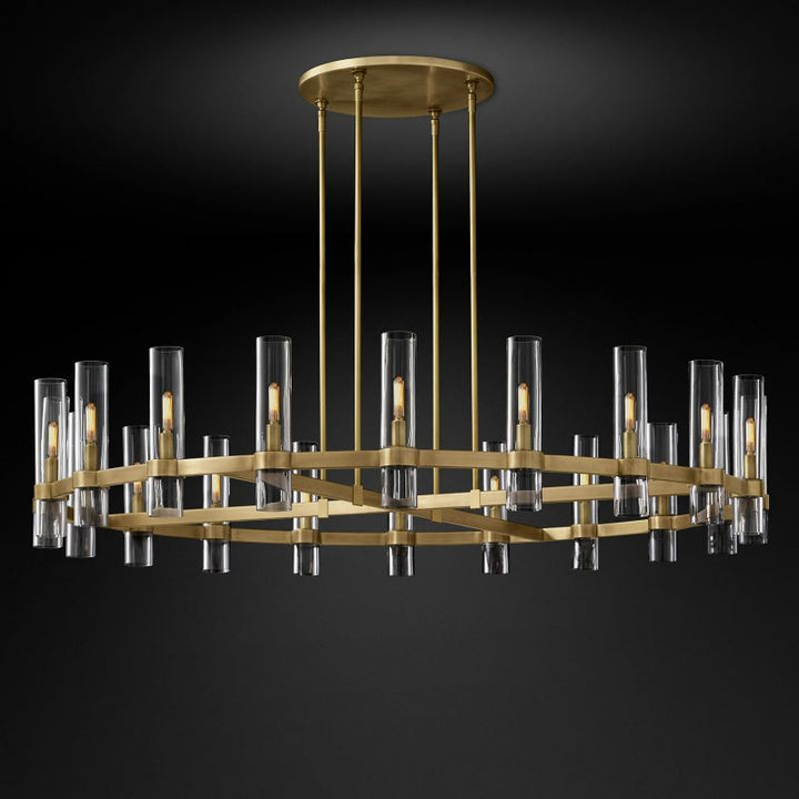 Rata Modern Fashion Glass Round Chandelier Light D60‘’