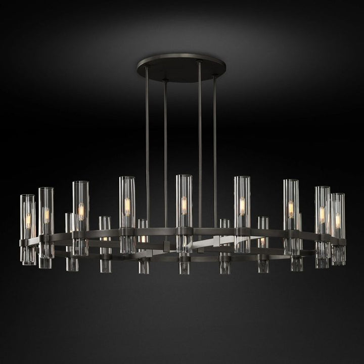 Rata Modern Fashion Glass Round Chandelier Light D60‘’