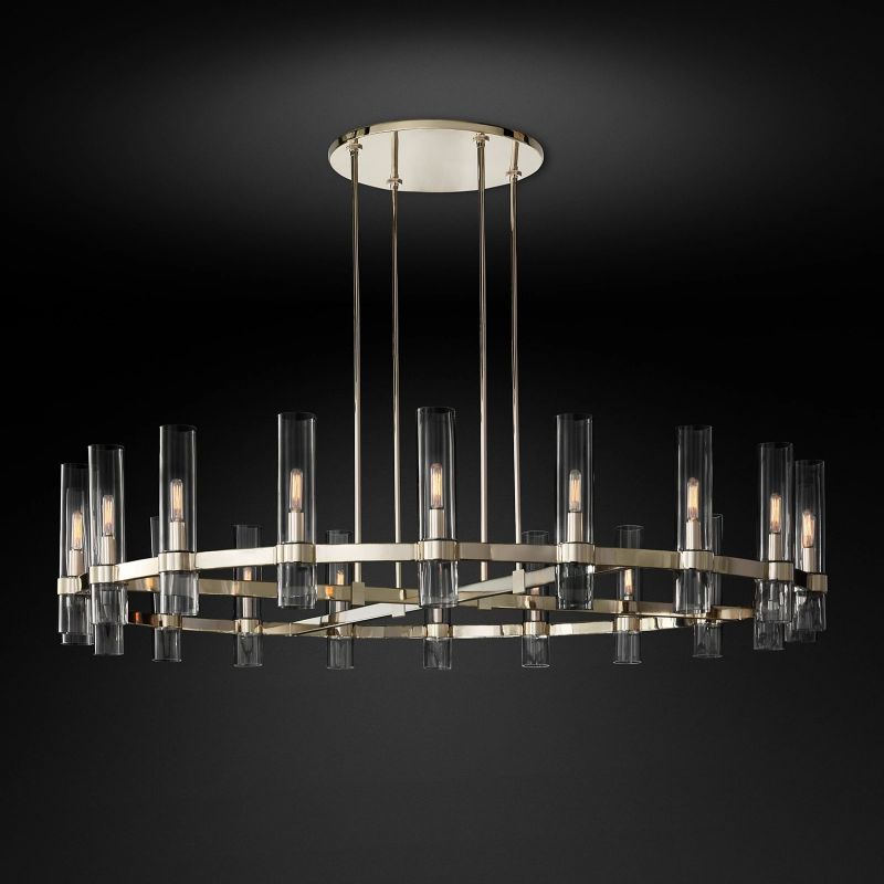 Rata Modern Fashion Glass Round Chandelier Light D60‘’