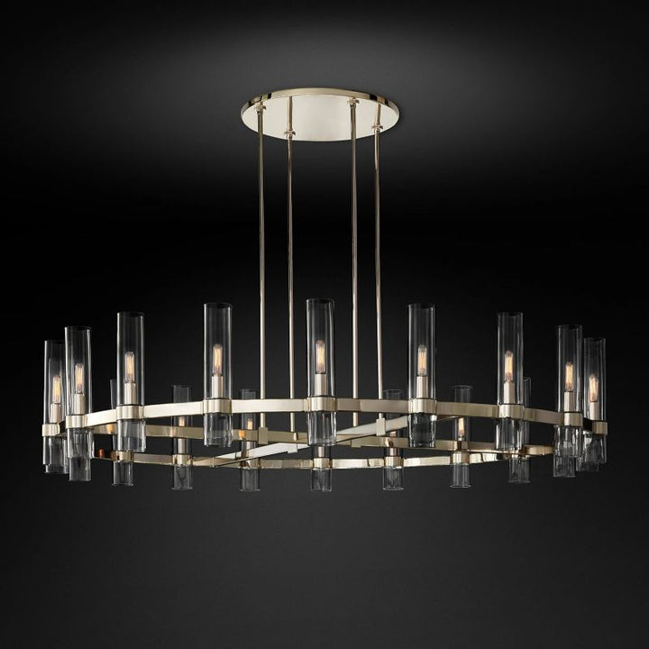 Rata Modern Fashion Glass Round Chandelier Light D60‘’