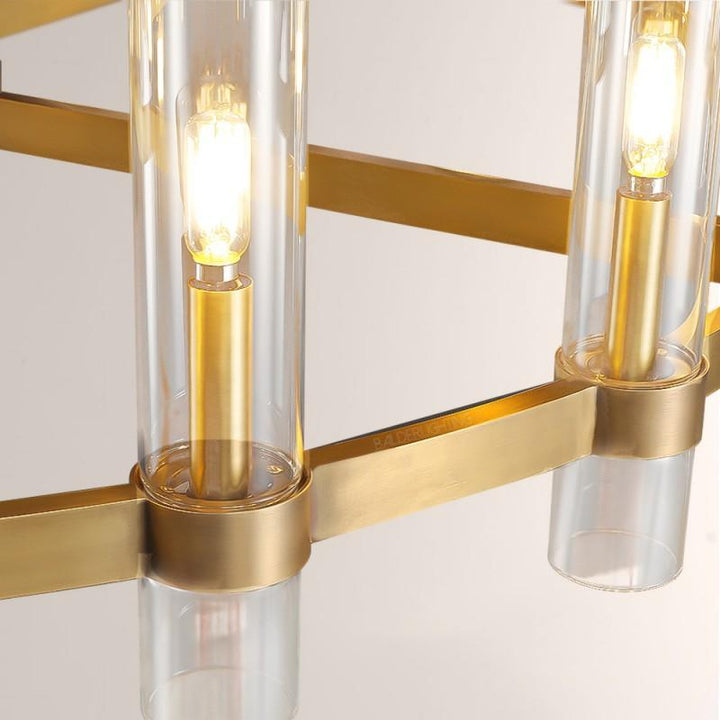 Rata Modern Fashion Glass Round Chandelier Light D60"