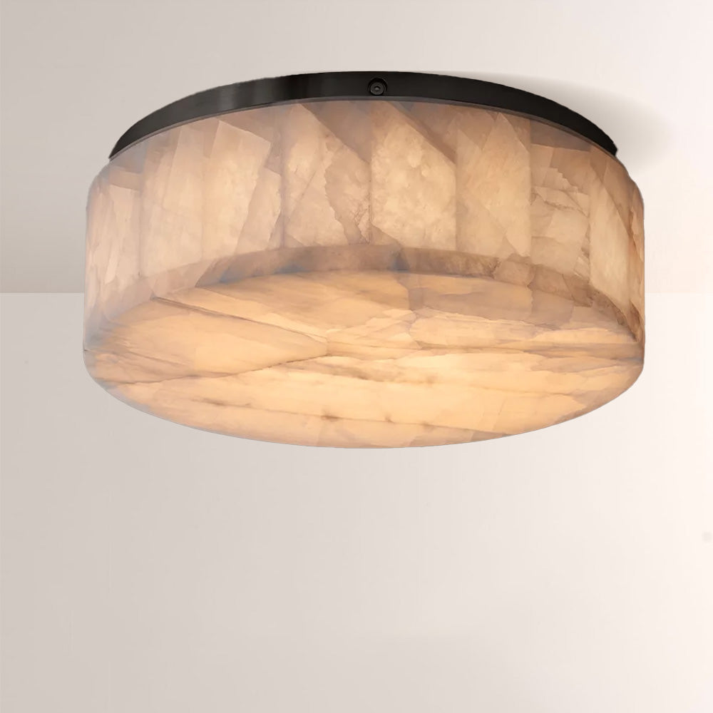 Rivage Calcite Round Flushmount 14"