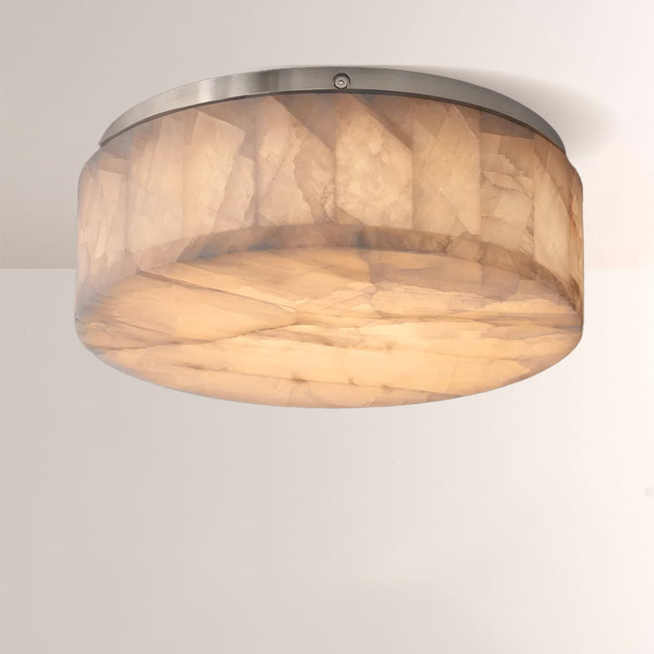 Rivage Calcite Round Flushmount 14"