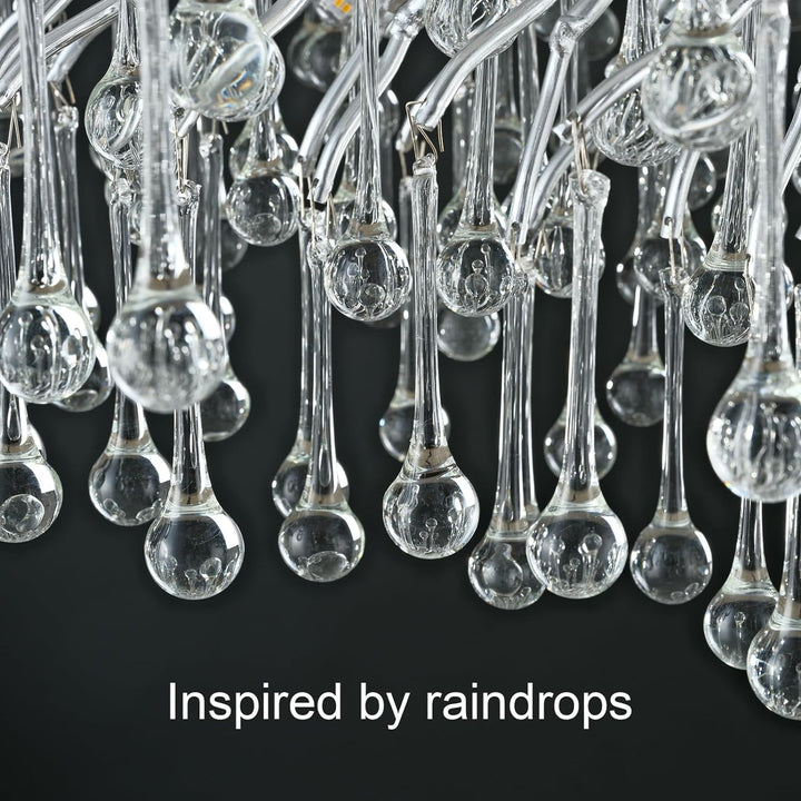 Small Rain Tree Branch Chandelier 23" 47"
