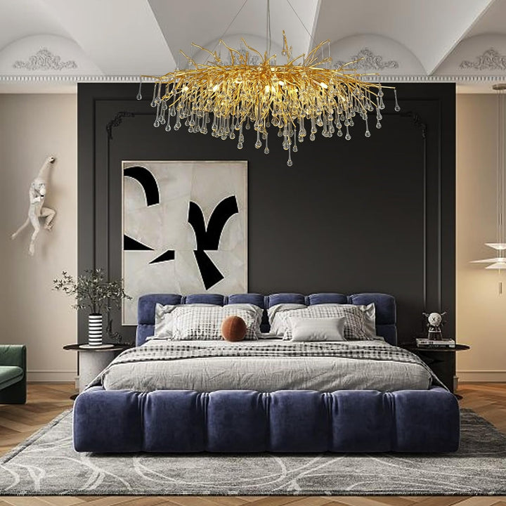 Small Rain Tree Branch Chandelier 23" 47"