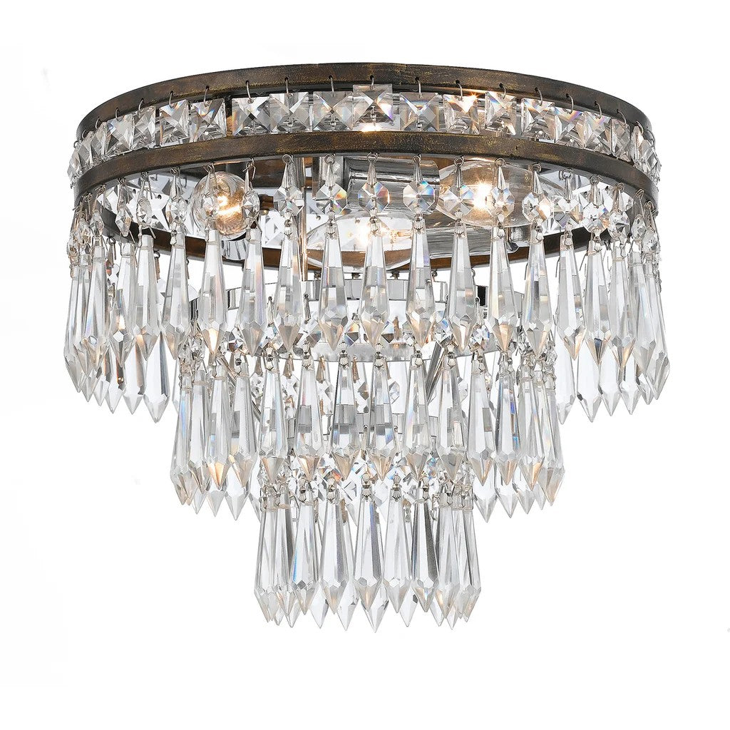 Mersor Flushmount Ceiling Light 12''D 3 Lights