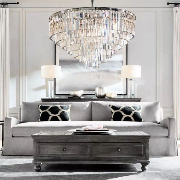 Della Multi-Layer Round Chandelier 44"D