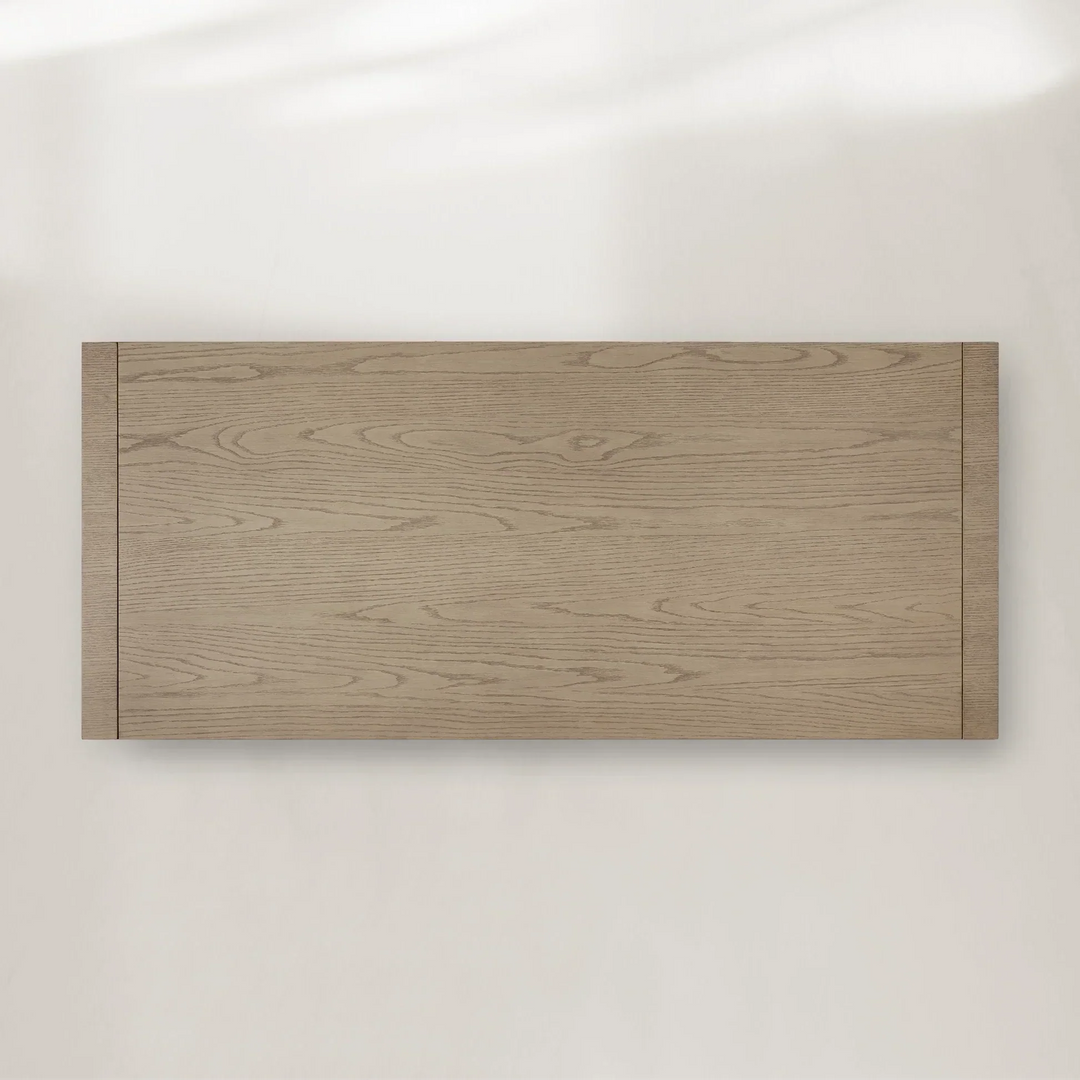 Bodhi Writing Desk Handcrafted From Solid White Oak With Brass Drawer Pulls