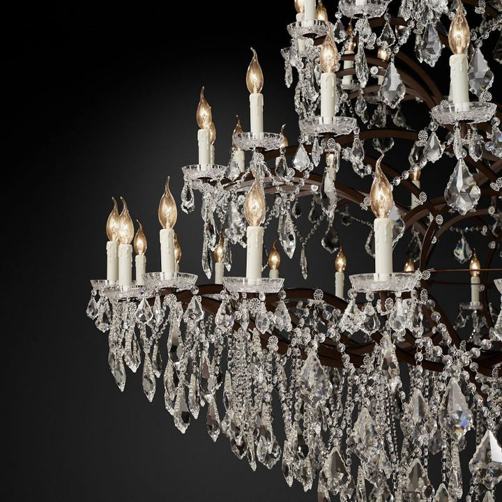 19TH Crystal Round Chandelier 101"