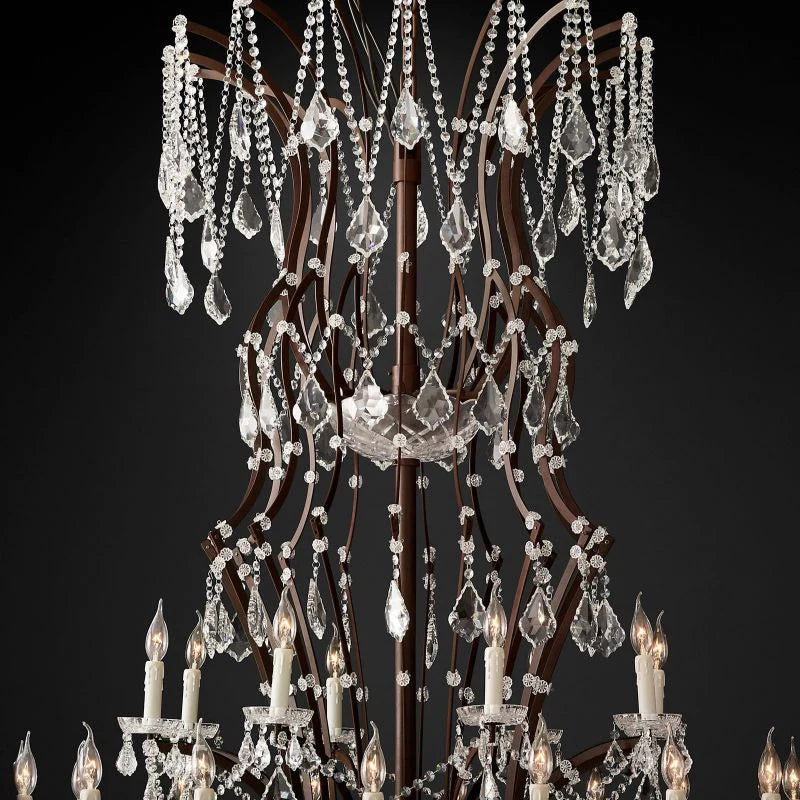 19TH Crystal Round Chandelier 101"