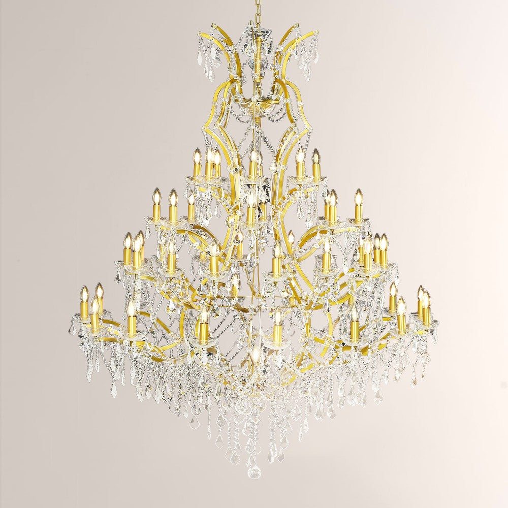 19TH Crystal Round Chandelier 60"