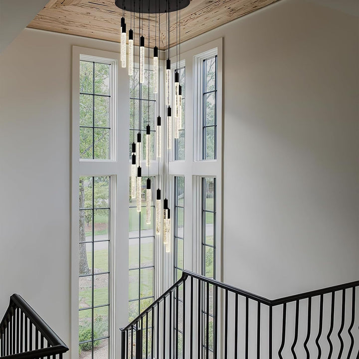 20-Light Modern LED High Ceiling Chandelier