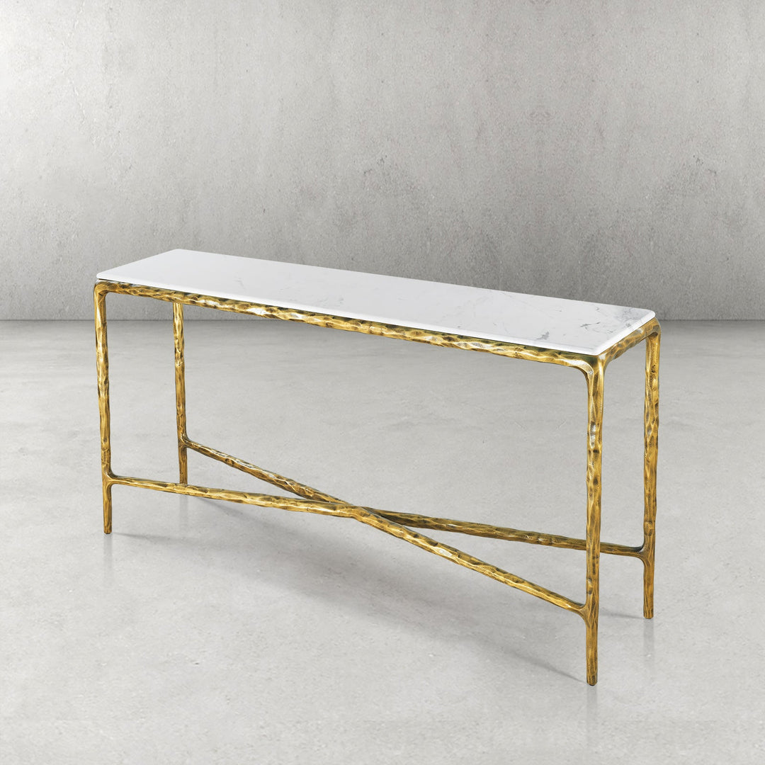 Thaddies Rectangle Marble Console Table