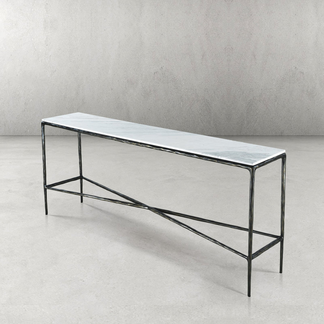 Thaddies Rectangle Marble Console Table