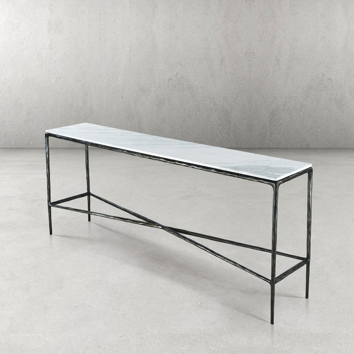 Thaddies Rectangle Marble Console Table