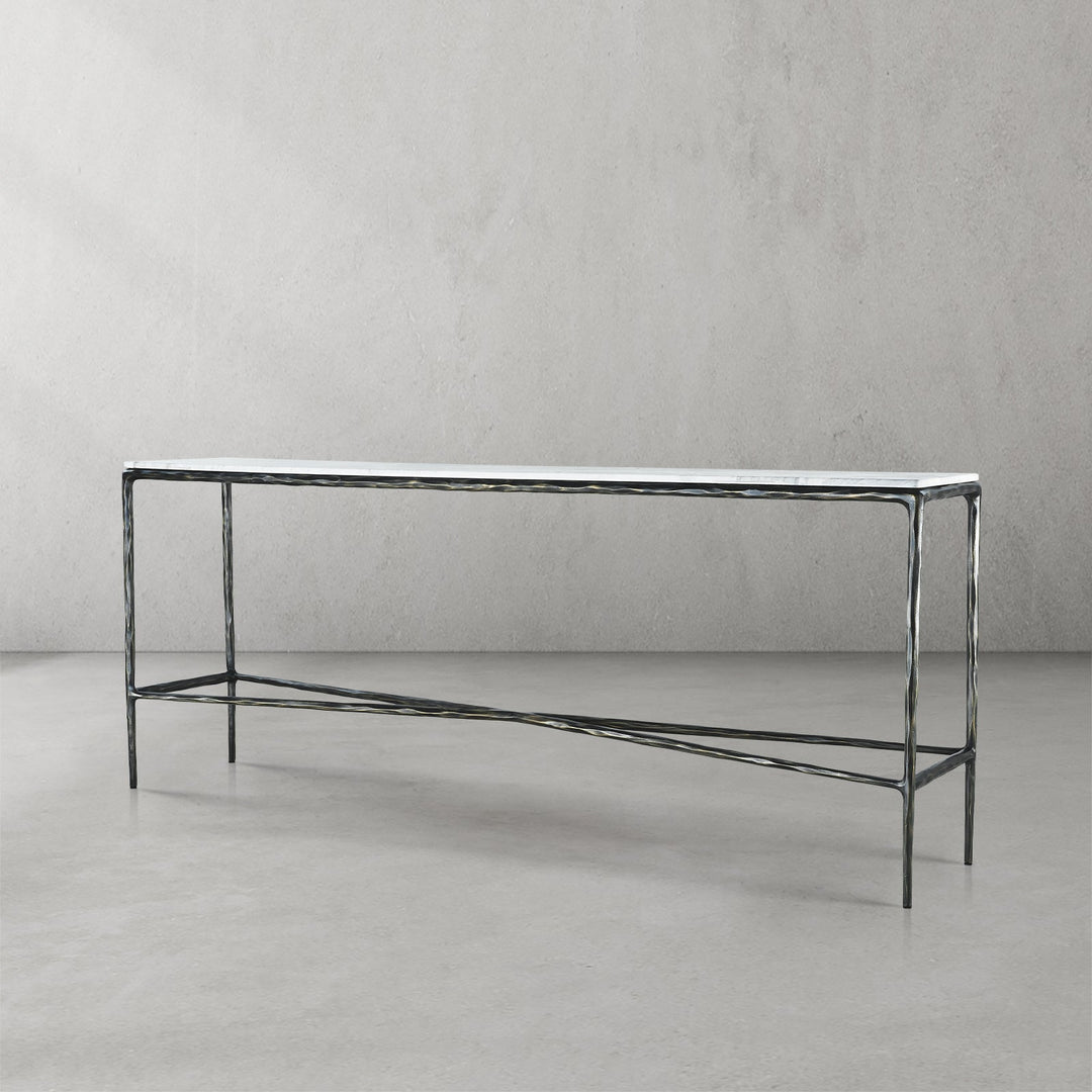 Thaddies Rectangle Marble Console Table