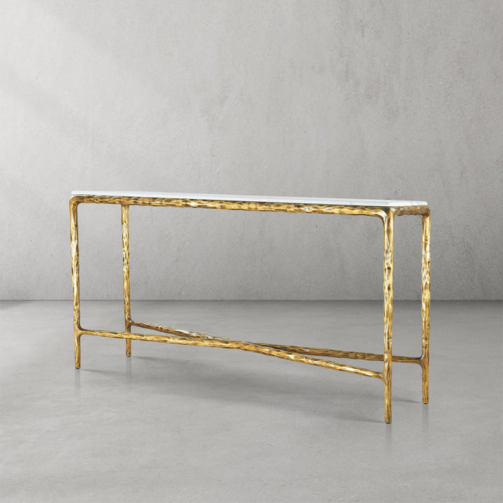 Thaddies Rectangle Marble Console Table