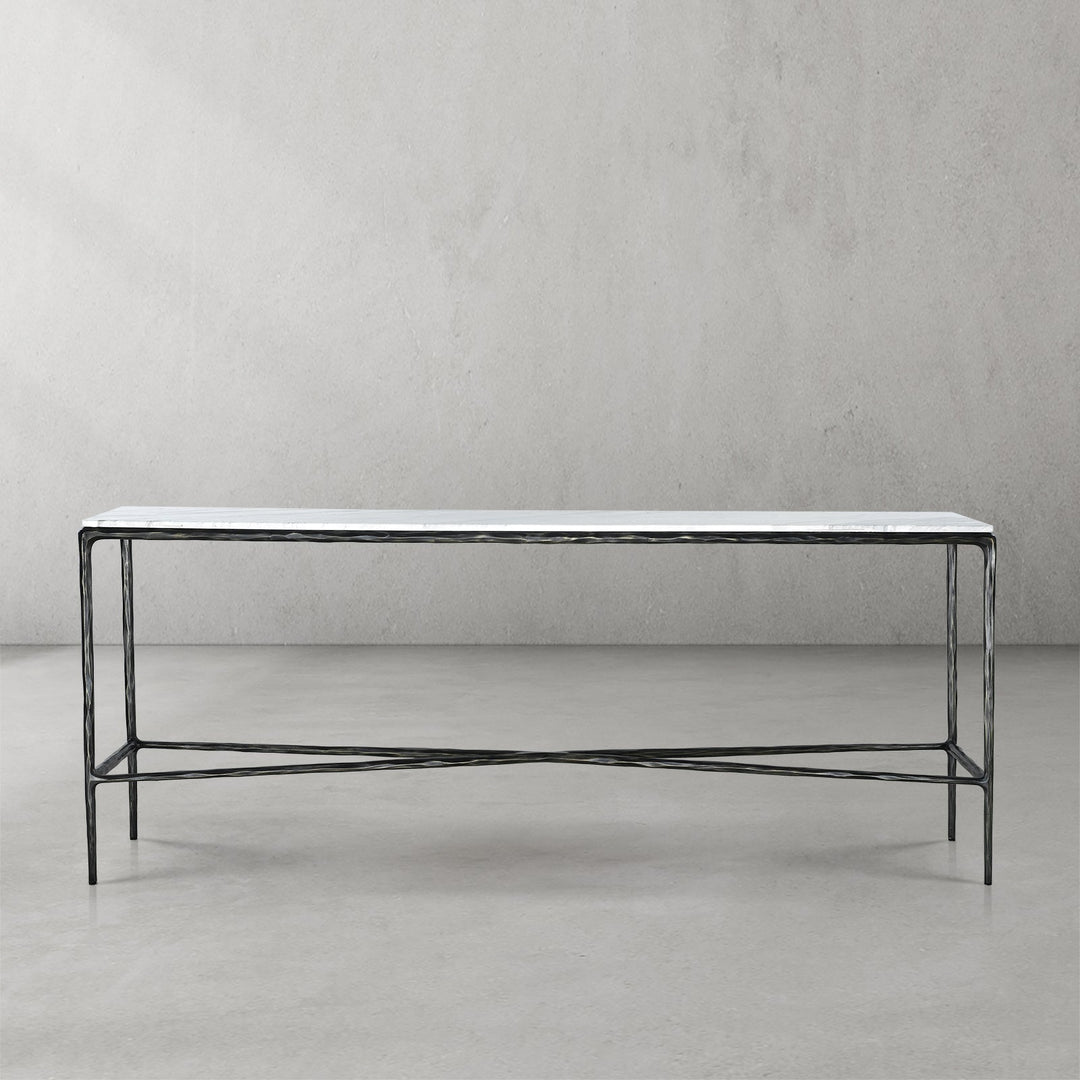 Thaddies Rectangle Marble Console Table