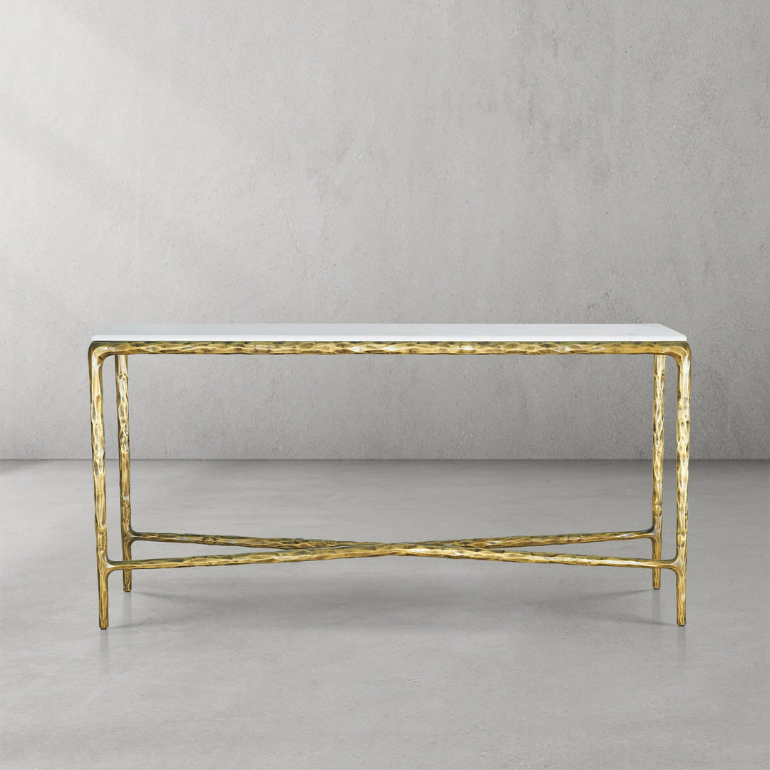 Thaddies Rectangle Marble Console Table