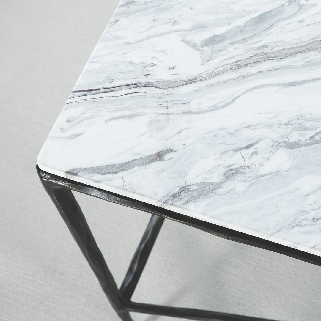 Thaddies Rectangle Marble Console Table