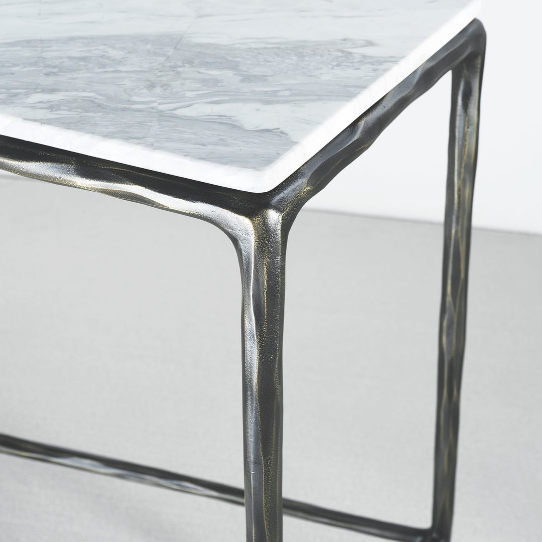 Thaddies Rectangle Marble Console Table