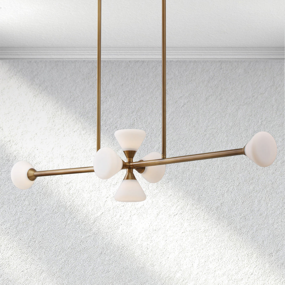 Carey Opaline Linear Chandelier