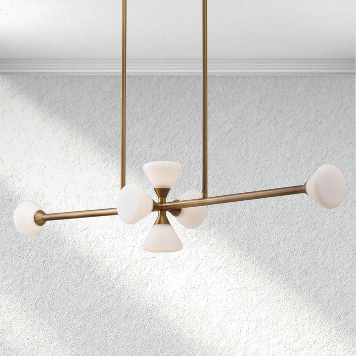 Carey Opaline Linear Chandelier